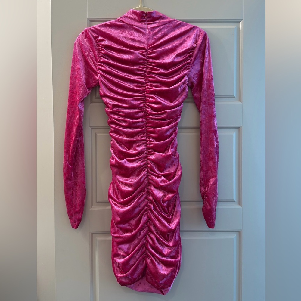Ronny Kobo Arsenia Crushed Velvet Twisted Minidress - Picture 4 of 7